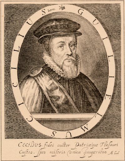 William Cecil, 1. baron Burghley 1520-1598, engelsk statsmand, 1889 af Unbekannt