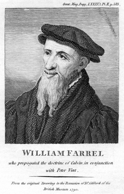 William Farel, fransk evangelist fra det 16. århundrede af Unbekannt