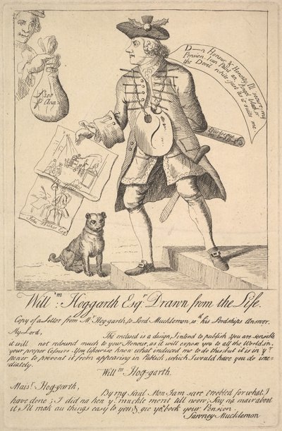 William Hog-garth Esq. Tegnet fra livet, 1763. af Unbekannt