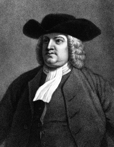 William Penn, engelsk medlem af Society of Friends, populært kendt som Quakers, 1837 af Unbekannt