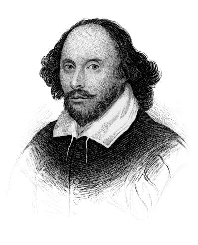 William Shakespeare, engelsk digter og dramatiker, c1850 af Unbekannt