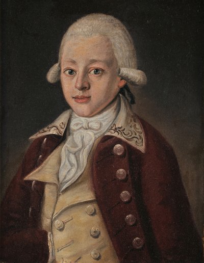 Wolfgang Amadeus Mozart 1756-1791, ca 1770 af Unbekannt