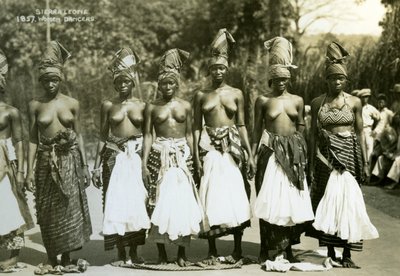 Kvindedansere, Sierra Leone, 20. århundrede af Unbekannt