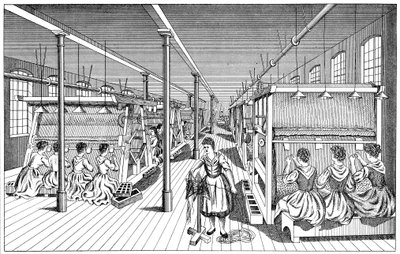 Kvindelige arbejdere i en tæppefabrik, c1895 af Unbekannt