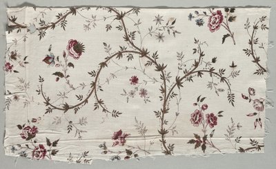 Træbloktrykt bomuldsfragment, 1785. af Unbekannt