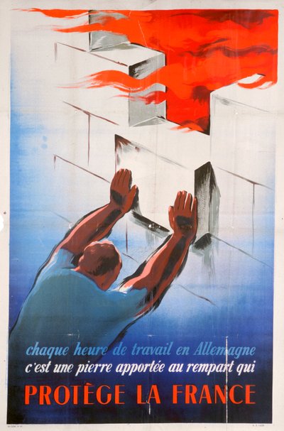 At arbejde i Tyskland beskytter Frankrig, 1944 af Unbekannt