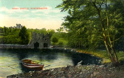 Wray Castle, Claife, Lancashire, begyndelsen af det 20. århundrede af Unbekannt
