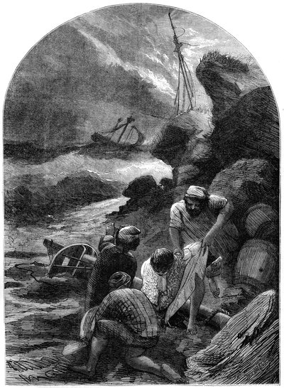 Wreckers stripper liget af Sir C Shovel, 1707, 19. århundrede af Unbekannt