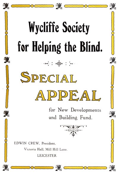 Wycliffe Society for Helping the Blind, 1919 af Unbekannt