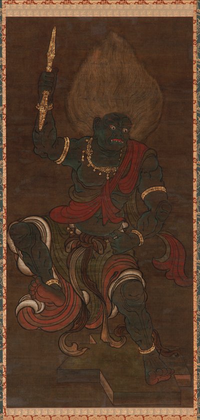 Yaksha Form af Vajrapani Blue Food, Kamakura Periode, 13.-14. århundrede. af Unbekannt