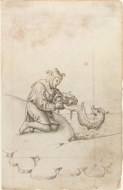 Du binder en delfin ved halen [fol. 17 recto], ca. 15121515. af Unbekannt