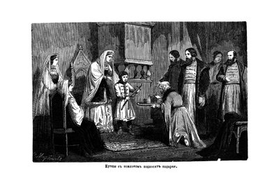 Unge Peter den Store modtager gaver fra købmændene, 1875 af Unbekannt