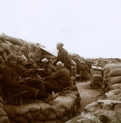Zouave nær floden Yser, Nieuwpoort, Flandern, Belgien, c1914-c1918 af Unbekannt