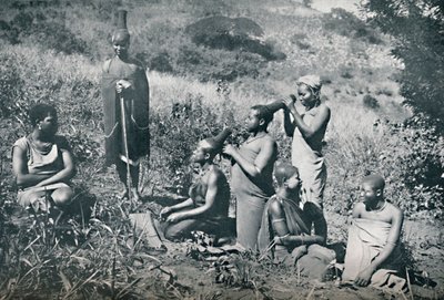 Zulu pigefrisør, 1912 af Unbekannt