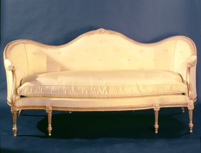 Adam stil sofa, ca. 1780 (forgyldt træ) af Unbekannt Unbekannt