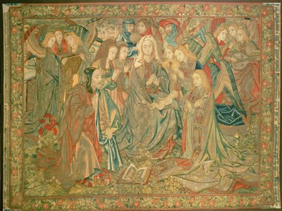 Tilbedelse af Kristusbarnet (Tapestry) af Unbekannt Unbekannt