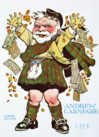 Tegnefilm af Andrew Carnegie fra Life Magazine af Unbekannt Unbekannt