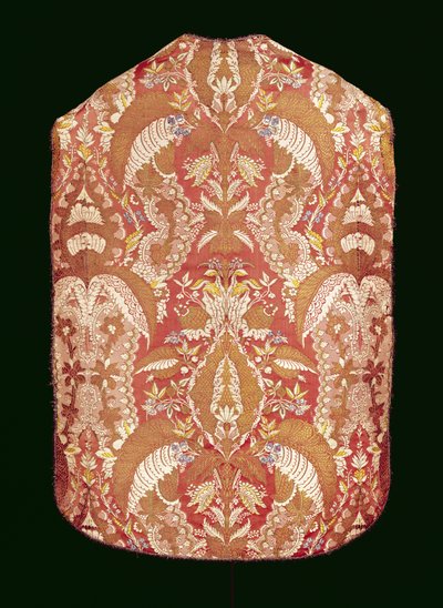 Chasuble, blondemønstret silke, fransk, ca. 1720 af Unbekannt Unbekannt