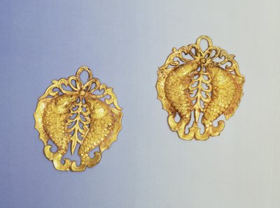 Kinesiske vedhæng, 17 karat forgyldt, Tang-dynastiet, 618-907 e.Kr. af Unbekannt Unbekannt