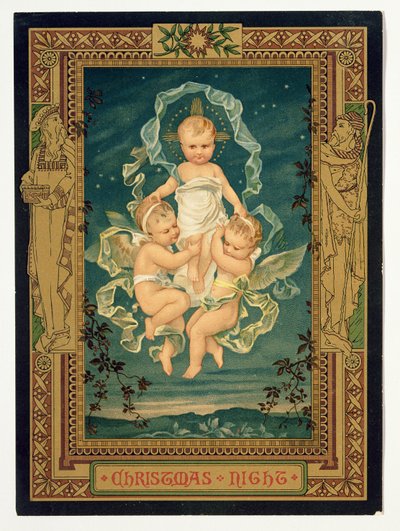 Julenat, julekort, 1880