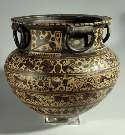 Østgræske orientaliserende dinoer, mellem vild ged stil, fra Cerveteri, ca. 615 f.Kr. (keramik) af Unbekannt Unbekannt