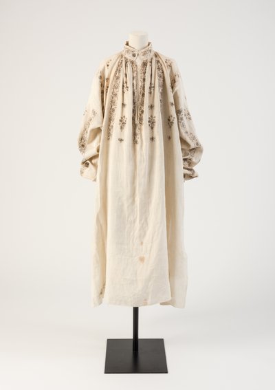 Herre blackwork broderet hør-skjorte, 1600-tallet (hør) af Unbekannt Unbekannt