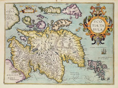 Kort over Skotland, Miliaria Scotia af Unbekannt Unbekannt