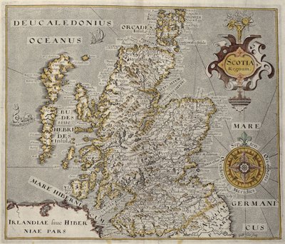 Kort over Kongeriget Skotland, 1600-tallets Scotia Regnum af Unbekannt Unbekannt