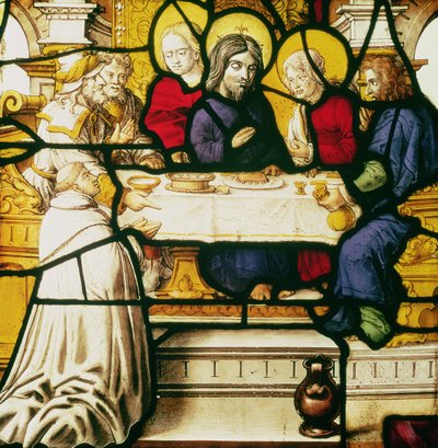 Panel, der forestiller St. Andreas ved nadveren i Emmaus af Unbekannt Unbekannt