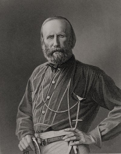 Portræt af Giuseppe Garibaldi (1807-82), graveret af William Holl (1807-71) efter et fotografi, udgivet af William Mackenzie. af Unbekannt Unbekannt