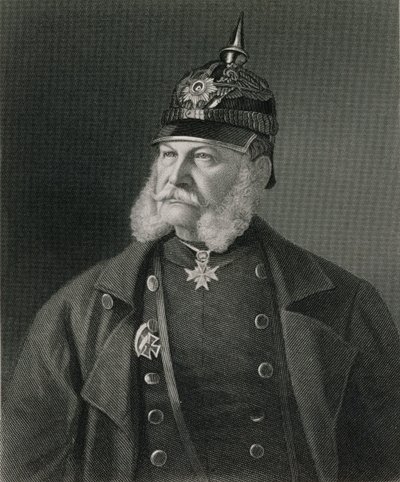 Portræt af William I (1797-1888) Konge af Preussen og kejser af Tyskland, indgraveret af William Holl (1807-71) pub. af William Mackenzie af Unbekannt Unbekannt