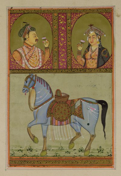 Shah Jahan (1592-1666) og Muntaz Mahal, hans kone (d.1629), Mughal af Unbekannt Unbekannt