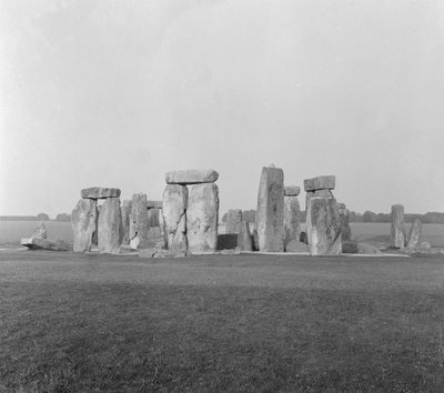Stonehenge (bw foto) af Unbekannt Unbekannt