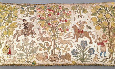 Taburetbetræk, damask, slutningen af 1500-tallet af Unbekannt Unbekannt