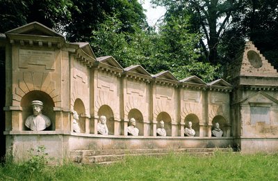 Stowe, William Kent (1684-1748), Temple of British Worthies, ca. 1735, Buckinghamshire, Storbritannien af Unbekannt Unbekannt