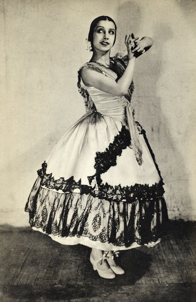 Tamara Toumanova, fra "Footnotes to the Ballet", udgivet i 1938 (sort foto) af Unbekannt Unbekannt