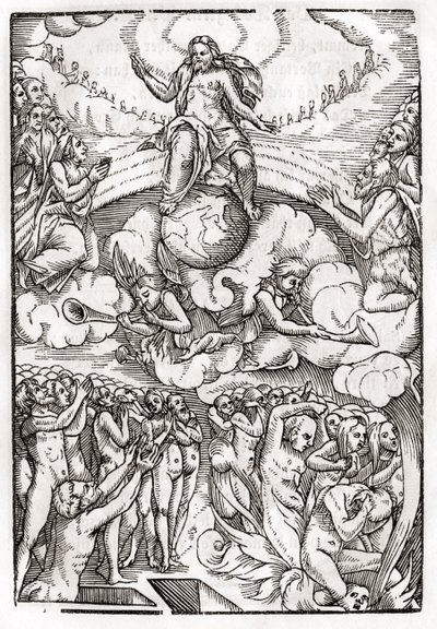 The Last Judgement, baseret på et træsnit af Hans Holbein (149798-1543) den Yngre, fra 