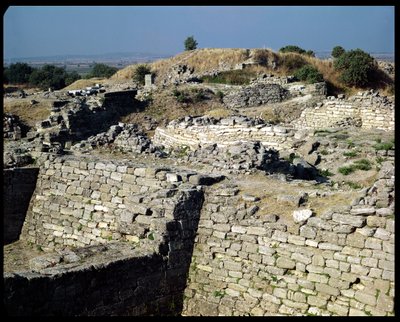 Hissarlik-højen, stedet for den antikke by Troja, 3000-1100 f.Kr. af Unbekannt Unbekannt