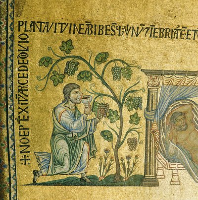 The Story of Noah, mosaik fra 2. hvælving i atriumet i San Marco Basilica, Venedig af Unbekannt Unbekannt