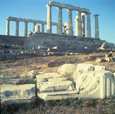 Poseidons tempel, ca. 430 f.Kr af Unbekannt Unbekannt