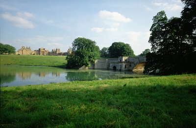 Udsigt fra søen, Blenheim Palace, Oxfordshire af Unbekannt Unbekannt