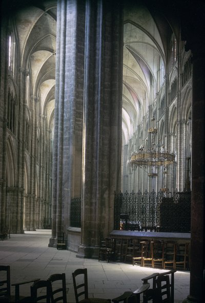 Udsigt over interiøret, Durham Cathedral, bygget 1093-1289 af Unbekannt Unbekannt