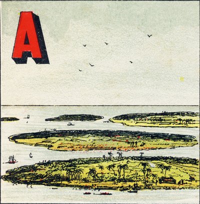 A: Øhav. Det er en gruppe af øer forenet i det samme hav - Indgravering udtrukket fra Geografisk alfabet. Guerin-Muller et Cie, forlag, Paris af Unbekannt