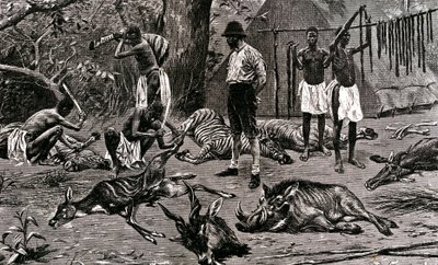 En fantastisk jagtdag! 1900 (gravering) af Unbekannter Künstler