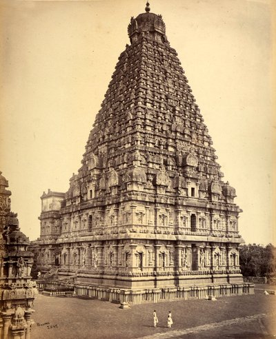 En stor pagode i Indien af Unbekannter Künstler