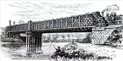 En gitterbjælkebro af Unbekannt