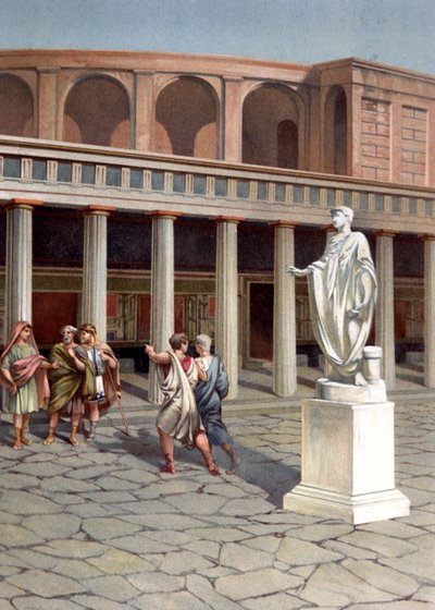 En gade i Pompeji af Unbekannter Künstler