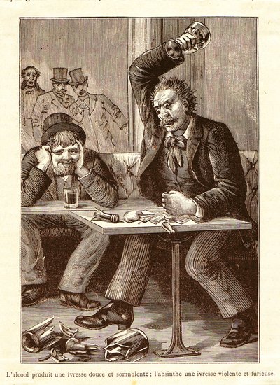 Absint versus alkohol, ca 1900 af Unbekannt