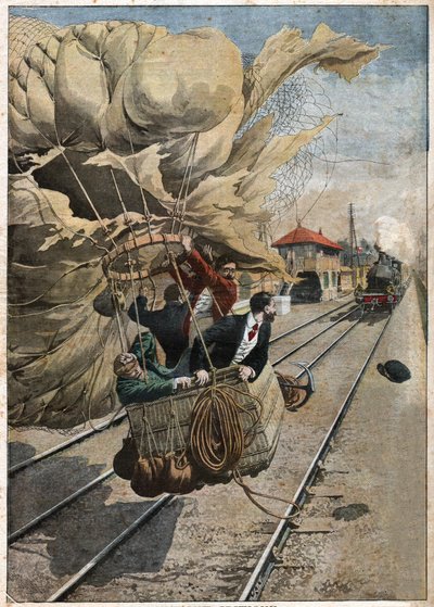 Ulykke i Montgolfiere. Ballonstyrt. af Nicolas Liez