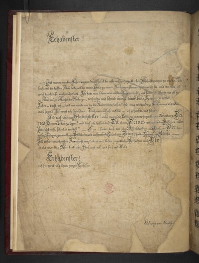 Tilføj MS 41631 f.1v Beethovens kopi af hans tre tidlige pianoforte-sonater i Eb, F-mol og D af Unbekannter Künstler